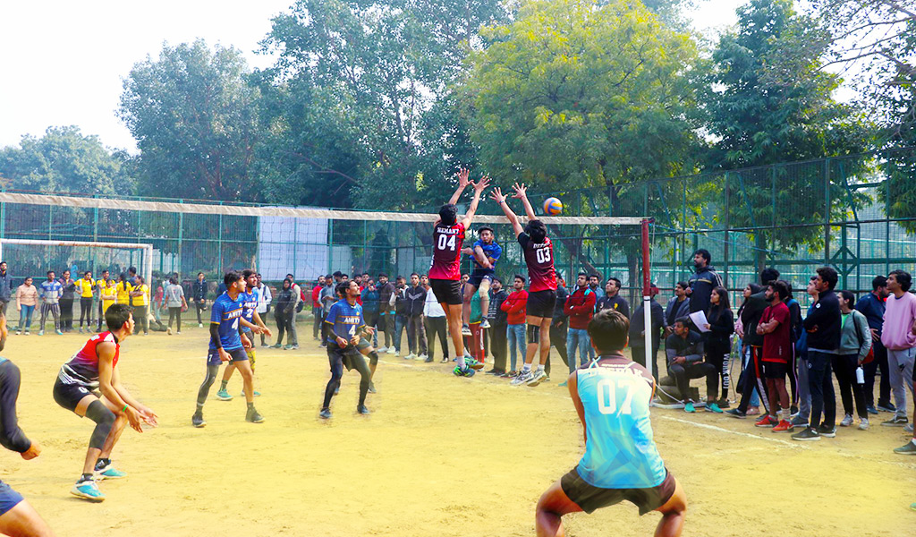 Team sport Volleyball brightens up the ambiance at AEG’s 8th Annual Inter-College Sports Meet, ATHLEEMA 2020!