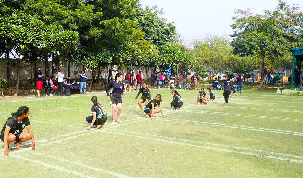 Ancient popular tag – KHO KHO – drives a lot of interest at AEG’s 8th Annual Inter-College Sports Meet, ATHLEEMA 2020!