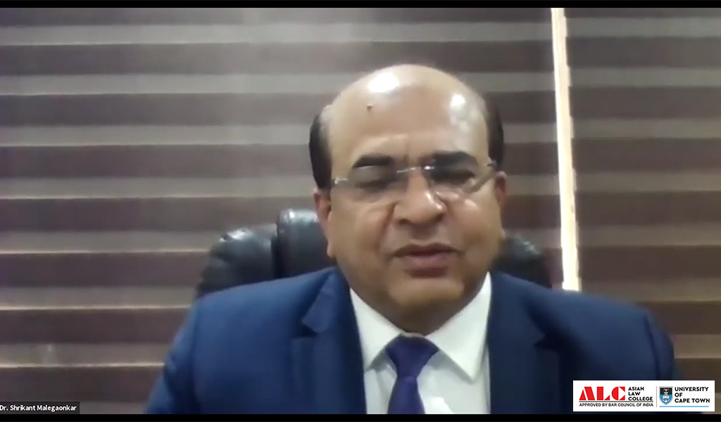 Dr. SHRIKANT MALEGAONKAR Delivers a Knowledgeable and Insightful Live Session at Asian Law College