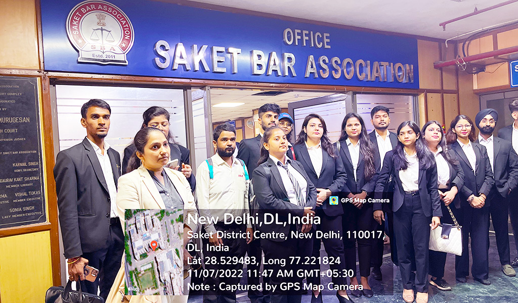 Asian Law College in collaboration with Saket Bar Association organized a guided tour to District Court Saket, New Delhi for its students of BALLB and LLB.