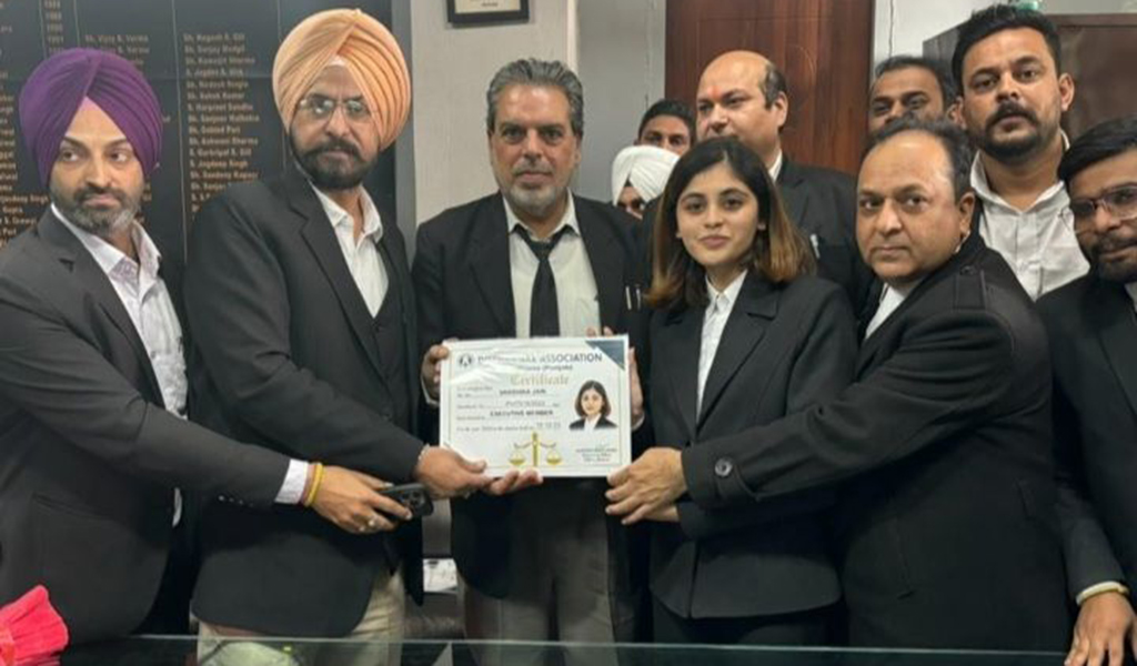 ALUMNI VANSHIKA JAIN: ELECTED AS EXECUTIVE MEMBER OF DISTRICT BAR ASSOCIATION (DBA), LUDHIANA